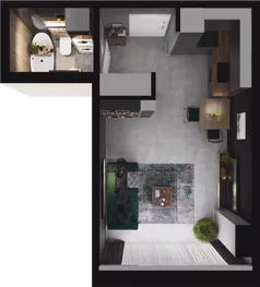 1 pokój, mieszkanie 27,45 m², piętro 1, oferta nr CP/R7/26, Centralpark, Gdańsk, Piecki-Migowo, Morena, ul. Franciszka Rakoczego