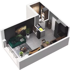 1 pokój, mieszkanie 27,93 m², piętro 16, oferta nr CP/R7/176, Centralpark, Gdańsk, Piecki-Migowo, Morena, ul. Franciszka Rakoczego