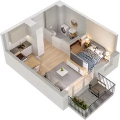 1 pokój, mieszkanie 28,50 m², piętro 2, oferta nr WW/JK14/41, Welocity Wiczlino, Gdynia, Chwarzno-Wiczlino, ul. Jana Kazimierza