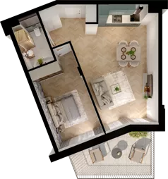 2 pokoje, mieszkanie 50,50 m², piętro 1, oferta nr WL/D33/10, Wiczlino Lyceum, Gdynia, Chwarzno-Wiczlino, Wiczlino, ul. Danusi 31 