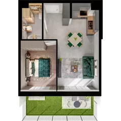 2 pokoje, mieszkanie 38,29 m², piętro 1, oferta nr WL/Z11/13, Wiczlino Lyceum, Gdynia, Chwarzno-Wiczlino, Wiczlino, ul. Danusi 31 