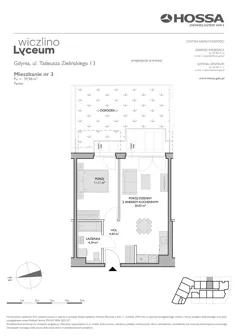 2 pokoje, mieszkanie 38,29 m², piętro 1, oferta nr WL/Z11/13, Wiczlino Lyceum, Gdynia, Chwarzno-Wiczlino, Wiczlino, ul. Danusi 31