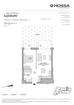 2 pokoje, mieszkanie 38,42 m², parter, oferta nr WL/Z13/4, Wiczlino Lyceum, Gdynia, Chwarzno-Wiczlino, Wiczlino, ul. Danusi 31 