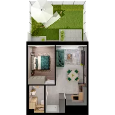 2 pokoje, mieszkanie 38,42 m², parter, oferta nr WL/Z13/4, Wiczlino Lyceum, Gdynia, Chwarzno-Wiczlino, Wiczlino, ul. Danusi 31 