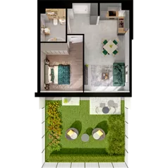 2 pokoje, mieszkanie 43,80 m², parter, oferta nr WL/Z13/8, Wiczlino Lyceum, Gdynia, Chwarzno-Wiczlino, Wiczlino, ul. Danusi 31 