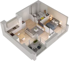 2 pokoje, mieszkanie 42,33 m², piętro 3, oferta nr CP/R5/21, Centralpark, Gdańsk, Piecki-Migowo, Morena, ul. Franciszka Rakoczego