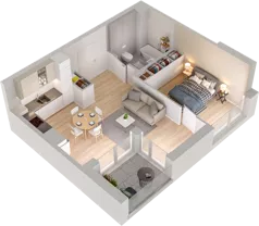 2 pokoje, mieszkanie 43,16 m², piętro 7, oferta nr CP/R5/75, Centralpark, Gdańsk, Piecki-Migowo, Morena, ul. Franciszka Rakoczego
