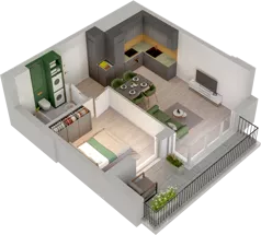 2 pokoje, mieszkanie 39,22 m², piętro 1, oferta nr CCW/S26/8, Centrum Chwarzno - Wiczlino, Gdynia, Chwarzno-Wiczlino, ul. Fregatowa