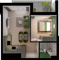 2 pokoje, mieszkanie 39,22 m², piętro 1, oferta nr CCW/S26/8, Centrum Chwarzno - Wiczlino, Gdynia, Chwarzno-Wiczlino, ul. Fregatowa