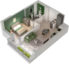 2 pokoje, mieszkanie 38,06 m², piętro 1, oferta nr CCW/S26/12, Centrum Chwarzno - Wiczlino , Gdynia, Chwarzno-Wiczlino, ul. Fregatowa