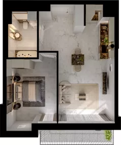 2 pokoje, mieszkanie 38,31 m², piętro 1, oferta nr CCW/S24/13, Centrum Chwarzno - Wiczlino, Gdynia, Chwarzno-Wiczlino, ul. Fregatowa