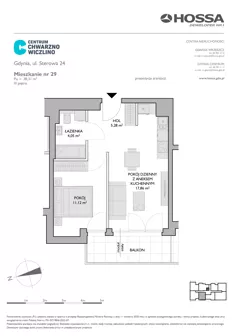 2 pokoje, mieszkanie 38,31 m², piętro 3, oferta nr CCW/S24/29, Centrum Chwarzno - Wiczlino, Gdynia, Chwarzno-Wiczlino, ul. Fregatowa