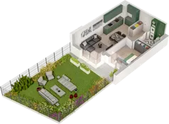 2 pokoje, mieszkanie 43,78 m², piętro 1, oferta nr CCW/S22/14, Centrum Chwarzno - Wiczlino , Gdynia, Chwarzno-Wiczlino, ul. Fregatowa