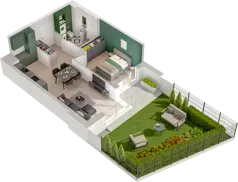 2 pokoje, mieszkanie 43,78 m², piętro 1, oferta nr CCW/S22/14, Centrum Chwarzno - Wiczlino, Gdynia, Chwarzno-Wiczlino, ul. Fregatowa