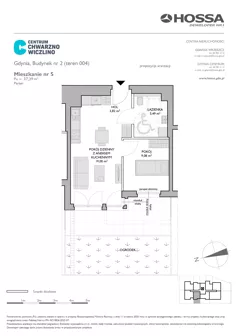 2 pokoje, mieszkanie 37,39 m², parter, oferta nr CCW/B2/5, Centrum Chwarzno - Wiczlino, Gdynia, Chwarzno-Wiczlino, ul. Fregatowa