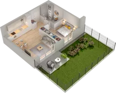 2 pokoje, mieszkanie 38,61 m², piętro 3, oferta nr WW/JK12/41, Welocity Wiczlino, Gdynia, Chwarzno-Wiczlino, ul. Jana Kazimierza