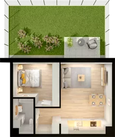 2 pokoje, mieszkanie 38,61 m², piętro 3, oferta nr WW/JK12/41, Welocity Wiczlino, Gdynia, Chwarzno-Wiczlino, ul. Jana Kazimierza