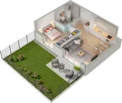 2 pokoje, mieszkanie 42,88 m², piętro 2, oferta nr WW/B5/34, Welocity Wiczlino, Gdynia, Chwarzno-Wiczlino, ul. Jana Kazimierza