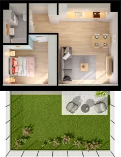 2 pokoje, mieszkanie 42,88 m², piętro 2, oferta nr WW/B5/34, Welocity Wiczlino, Gdynia, Chwarzno-Wiczlino, ul. Jana Kazimierza