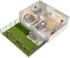 2 pokoje, mieszkanie 42,83 m², parter, oferta nr WW/B5/10, Welocity Wiczlino, Gdynia, Chwarzno-Wiczlino, ul. Jana Kazimierza