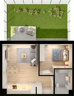 2 pokoje, mieszkanie 42,83 m², parter, oferta nr WW/B5/10, Welocity Wiczlino, Gdynia, Chwarzno-Wiczlino, ul. Jana Kazimierza