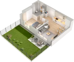 2 pokoje, mieszkanie 46,62 m², parter, oferta nr WW/B5/12, Welocity Wiczlino, Gdynia, Chwarzno-Wiczlino, ul. Jana Kazimierza