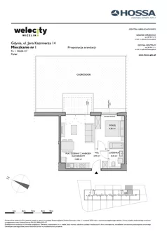 2 pokoje, mieszkanie 36,66 m², piętro 1, oferta nr WW/JK14/14, Welocity Wiczlino, Gdynia, Chwarzno-Wiczlino, ul. Jana Kazimierza