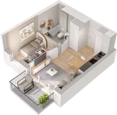 2 pokoje, mieszkanie 29,10 m², piętro 2, oferta nr WW/JK14/36, Welocity Wiczlino, Gdynia, Chwarzno-Wiczlino, ul. Jana Kazimierza