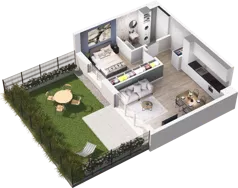 2 pokoje, mieszkanie 43,99 m², piętro 1, oferta nr WW/B1/10, Welocity Wiczlino, Gdynia, Chwarzno-Wiczlino, ul. Jana Kazimierza