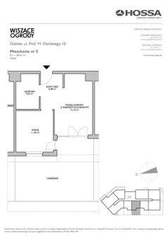 2 pokoje, mieszkanie 38,36 m², piętro 1, oferta nr WO/P1/14, Wiszące Ogrody, Gdańsk, Jasień, Kiełpinek, ul. Przytulna