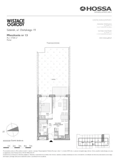 2 pokoje, mieszkanie 37,83 m², parter, oferta nr WO/O19/13, Wiszące Ogrody, Gdańsk, Jasień, Kiełpinek, ul. Przytulna