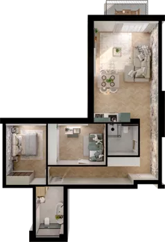 3 pokoje, mieszkanie 71,85 m², piętro 1, oferta nr WL/D33/4, Wiczlino Lyceum, Gdynia, Chwarzno-Wiczlino, Wiczlino, ul. Danusi 31 