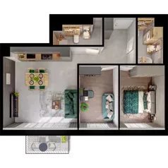 3 pokoje, mieszkanie 57,85 m², piętro 1, oferta nr WL/Z13/17, Wiczlino Lyceum, Gdynia, Chwarzno-Wiczlino, Wiczlino, ul. Danusi 31