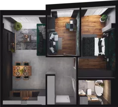 3 pokoje, mieszkanie 54,57 m², piętro 17, oferta nr CP/R7/182, Centralpark, Gdańsk, Piecki-Migowo, Morena, ul. Franciszka Rakoczego