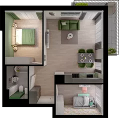 3 pokoje, mieszkanie 51,68 m², piętro 1, oferta nr CCW/S26/9, Centrum Chwarzno - Wiczlino , Gdynia, Chwarzno-Wiczlino, ul. Fregatowa