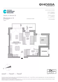 3 pokoje, mieszkanie 51,05 m², piętro 1, oferta nr CCW/S26/15, Centrum Chwarzno - Wiczlino, Gdynia, Chwarzno-Wiczlino, ul. Fregatowa