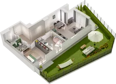 3 pokoje, mieszkanie 60,34 m², piętro 1, oferta nr CCW/S20/15, Centrum Chwarzno - Wiczlino, Gdynia, Chwarzno-Wiczlino, ul. Fregatowa