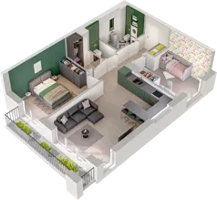 3 pokoje, mieszkanie 62,68 m², piętro 1, oferta nr CCW/S20/10, Centrum Chwarzno - Wiczlino, Gdynia, Chwarzno-Wiczlino, ul. Fregatowa