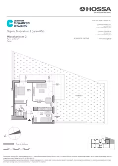3 pokoje, mieszkanie 51,05 m², piętro 1, oferta nr CCW/B2/16, Centrum Chwarzno - Wiczlino, Gdynia, Chwarzno-Wiczlino, ul. Fregatowa