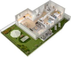 3 pokoje, mieszkanie 64,71 m², parter, oferta nr WW/B4/1, Welocity Wiczlino, Gdynia, Chwarzno-Wiczlino, ul. Jana Kazimierza