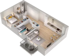 3 pokoje, mieszkanie 59,61 m², piętro 1, oferta nr WW/B4/22, Welocity Wiczlino, Gdynia, Chwarzno-Wiczlino, ul. Jana Kazimierza