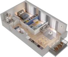 3 pokoje, mieszkanie 57,64 m², piętro 2, oferta nr WW/B4/31, Welocity Wiczlino, Gdynia, Chwarzno-Wiczlino, ul. Jana Kazimierza