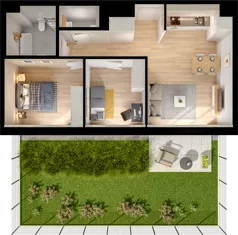 3 pokoje, mieszkanie 54,46 m², parter, oferta nr WW/B5/8, Welocity Wiczlino, Gdynia, Chwarzno-Wiczlino, ul. Jana Kazimierza
