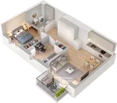 3 pokoje, mieszkanie 52,68 m², piętro 1, oferta nr WW/JK12/16, Welocity Wiczlino, Gdynia, Chwarzno-Wiczlino, ul. Jana Kazimierza