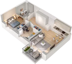 3 pokoje, mieszkanie 52,65 m², piętro 2, oferta nr WW/JK12/27, Welocity Wiczlino, Gdynia, Chwarzno-Wiczlino, ul. Jana Kazimierza