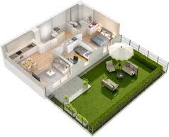 3 pokoje, mieszkanie 53,90 m², piętro 1, oferta nr WW/JK12/13, Welocity Wiczlino, Gdynia, Chwarzno-Wiczlino, ul. Jana Kazimierza