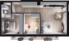 3 pokoje, mieszkanie 62,50 m², piętro 1, oferta nr WW/B1/7, Welocity Wiczlino, Gdynia, Chwarzno-Wiczlino, ul. Jana Kazimierza