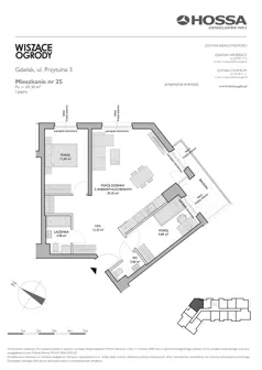 3 pokoje, mieszkanie 69,30 m², piętro 1, oferta nr WO/P3/25, Wiszące Ogrody, Gdańsk, Jasień, Kiełpinek, ul. Przytulna