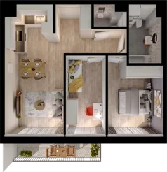3 pokoje, mieszkanie 54,10 m², parter, oferta nr WO/P33/13, Wiszące Ogrody, Gdańsk, Jasień, Kiełpinek, ul. Przytulna