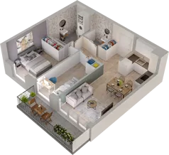 3 pokoje, mieszkanie 54,22 m², piętro 1, oferta nr WO/P33/27, Wiszące Ogrody, Gdańsk, Jasień, Kiełpinek, ul. Przytulna